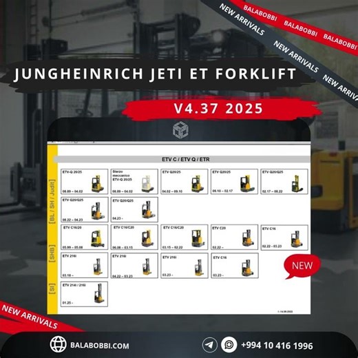 🚀 The "Jungheinrich JETI ET ForkLift v4.37 2025" is here🚀#jeti #forkliftservice #diagnosticsoftware