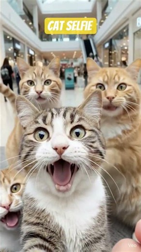 Cool Cats Taking a Selfie 😎🐱 | Funny Cat Shorts #cat #cute #catselfie