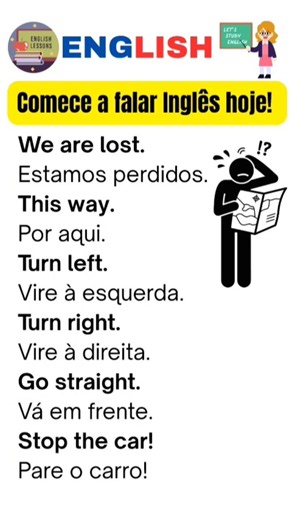 Perdido? Aprenda essas frases em inglês #englishforbeginners #navigation #shorts