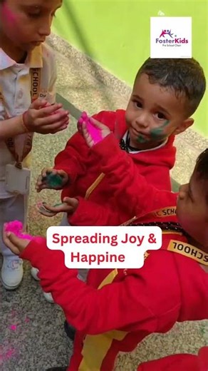 Celebrating the vibrant festival of colors at Foster Public School, Agra