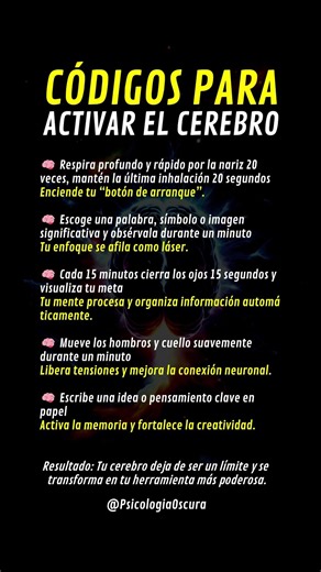Código para activar el cerebro!!!