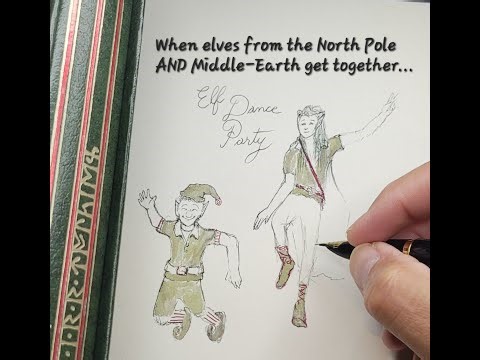 ELF DANCE PARTY!!! Drawing two very different Elves