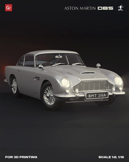 Right out of the Goldfinger movie to your 3D printed collection, the legendary Aston Martin DB5 3D model is here! Complete with gadgets, sleek curves, and a famous 007 charm - this model brings Bond's signature ride to life with features like: 🛞 Rotating wheels with tire-shredders 🔧 Opening doors, hood, and trunk ⚙️ Swappable weapons and spy features 🛠️ Deployable battering rams 🔢 Revolving license plates 📡 Onboard radar and customizable lights 💼 A fully detailed, authentic interior ...and