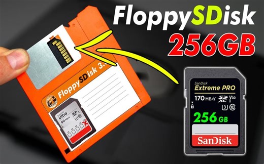 DIY | 惊人创意，将老旧软驱改造为怀旧SD读卡器！