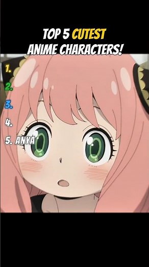 TOP 5 CUTEST ANIME CHARACTERS