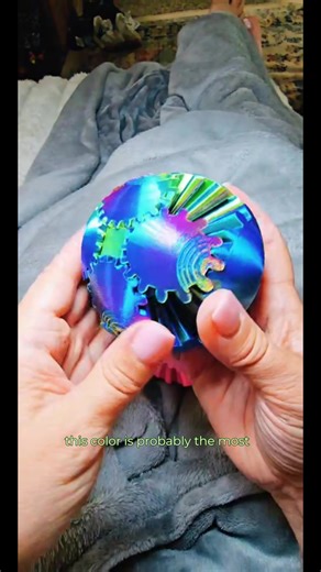 3D Printed - Mechanical Gear Ball Figurine Decor Plastic PLA Smooth, reassembling toy