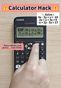 1.2K views | Add Maths Calculator Trick: System of linear equations...