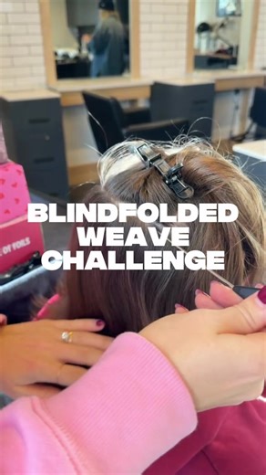 Blindfolded weave challenge 😵‍💫✂️ who did best? Harder than it looks… Try it at your salon this week and tag us!