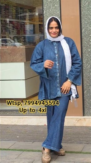 plus size Denim acord set, wtsp: 7994945594, ₹1690