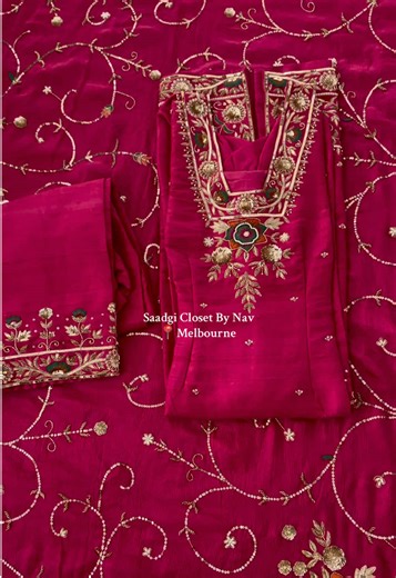 ✨ Custom-made in any colour of your choice 📍 Caroline Springs, Melbourne || Mohali, Punjab 📞 WhatsApp / Call: 61470521469 #saadgicloset #saadgiclosetbynav #punjabisuit #salwarsuit #pakistanisuits