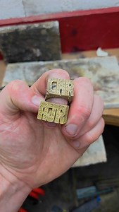 38 reactions · 17 comments | 2x9ct gold matching initial rings in the same style lettering and pattern, with different initials. 1 has been hallmarked the other is on its way. They look slightly different colours as one has been worked on. End result to follow #jewellery #workshop #goldsmith #bespoke #uk | Frederick James Jewellers | Facebook