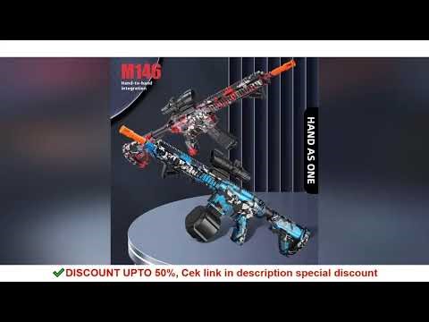 M416 Toy Gun 7.4V High-speed Burst Gel Ball With Orange Plug And Double Magazine For Outdoor Interac