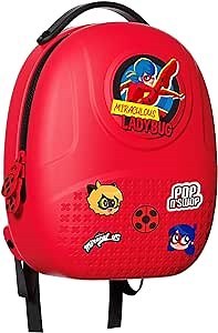 Amazon.com | Miraculous Ladybug - Pop n' Swop Ladybug Red Backpack with Black Handle, 6 Clip-on Badges and Zipper, Lightweight Durable Waterproof Bag with Adjustable Straps (Wyncor) | Casual Daypacks
