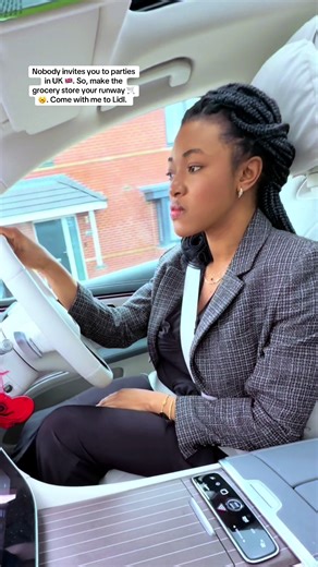 Nobody invites you to parties in UK 🇬🇧. So, make the grocery store your runway 🛒🥱. Come with me to Lidl. #olivia_chukwu