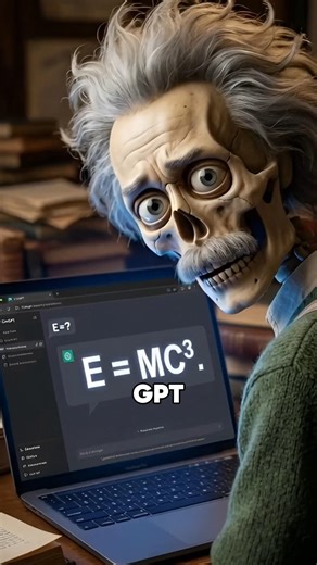 What if Albert Einstein Had ChatGPT? #shorts #skeleton #einstein #chatgpt