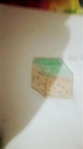 dirt block minecraft #anime #minecraft #art #drawing #dirtblock #ytshortsindia