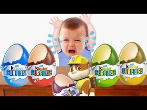 Bad Baby Crying And Learn Colors With Kinder Surprise Eggs Finger Family Song Nursery Rhymes