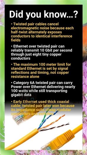 Mind-bending facts about twisted pair network cable and signal physics