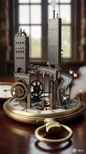 Clockwork City: A Satisfying Steampunk Animation & Miniature World in a Pocket Watch