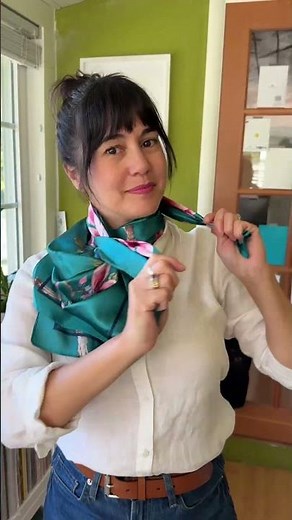 Fashionable Silk Scarf Styling Idea | Easy Scarf Outfit Hack