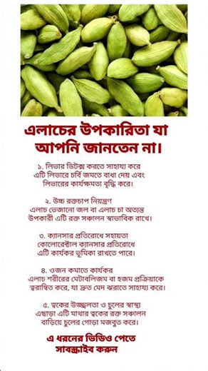 এলাচের উপকারিতা যা আপনি জানতেন না। #health #healthtips #shorts #shortsfeed #shortvideo #tips #gk