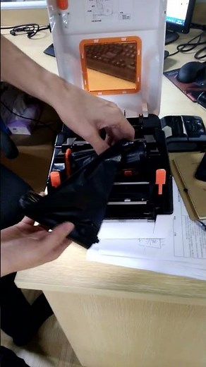 RONGTA Thermal Transfer Label Printer RP400 Ribbon Installation