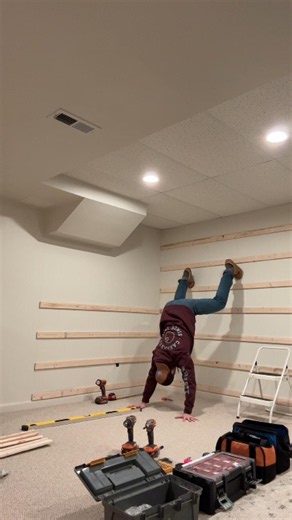 Rockwall Basement Build #rockclimbing #diy #basementrenovation #rockwall #renovation