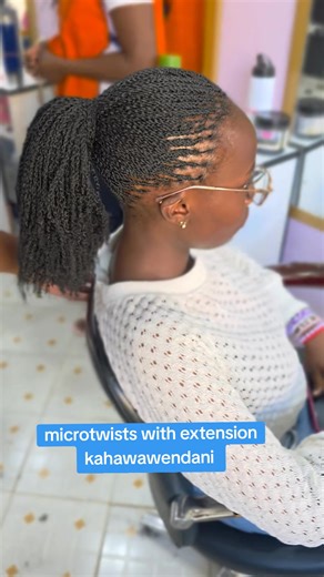 Afrohub salon (@afrohubsalon) - Micro Twists with Extensions: A Stylish Hair Transformation