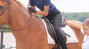 For many riders, preparing to jump for the first time, or working to improve their jumping, begins with spending time in two point position. Perhaps just standing still at first, and then at walk, trot, canter, and even over poles. Practicing this basic position is great, but there is a catch… The way many people learn to practice two point (admittedly how I learned two point and even used to teach it), actually reinforces the movement patterns that will have you leaning forward at the jump, col