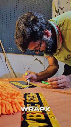 Acrylic Gold Number Plate Installation | WrapX Mods Sri Lanka 🔴💪 #trendingnow #fyp #viral #modified