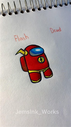 How to draw AMONG US (Spiderman, Flash, and Dead) #drawing #art