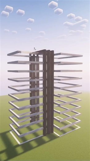 I built a skyscraper in minecraft. 🏙️#skyscraper #minecraftbuilding #minecraft #viral #fyp #build