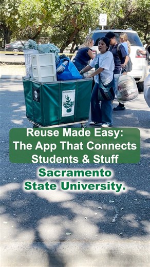 From lamps to laptops, Sustainability at Sac State Hornet Reuse app helps students score free finds while cutting campus waste. 🐝♻️ | CalRecycle