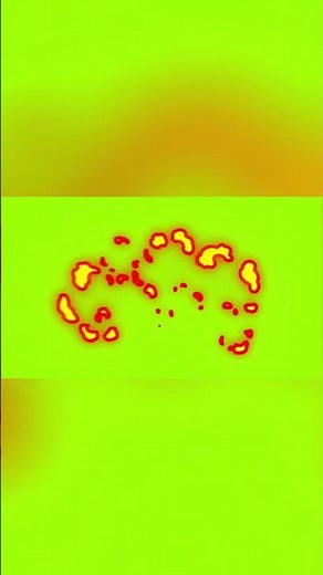 Large Cartoon Fire Cloud Green Screen - Yellow Smoke Explosion VFX - No Copyright