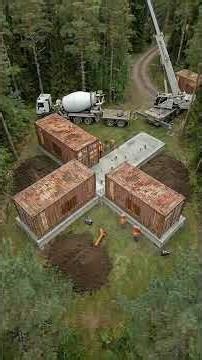 Empty Forest Plot → Luxury Gothic Cross Container House With Tower 🌲