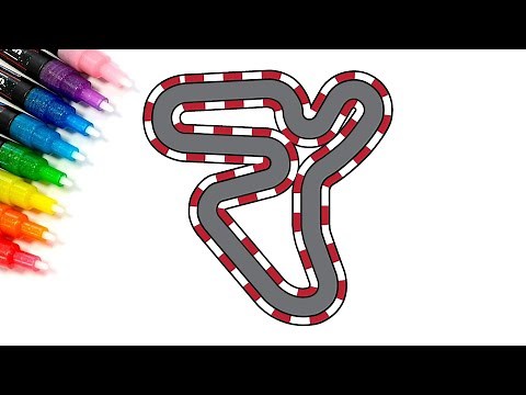 How To Draw a Race Track easy