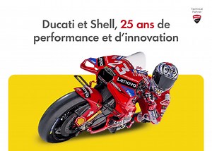 Depuis un quart de siècle, Shell et Ducati repoussent les limites sur les circuits du monde entier, grâce à des technologies de pointe et des lubrifiants haute performance 💪🔥. Faites confiance à Shell Advance pour protéger votre moteur et garantir des performances exceptionnelles, que ce soit sur la route ou sur circuit 🏍️💨. Choisissez l’excellence, choisissez Shell Advance http://spr.ly/6184LxhKM #ShellAdvance #Ducati #25AnsDePartenariat | Shell