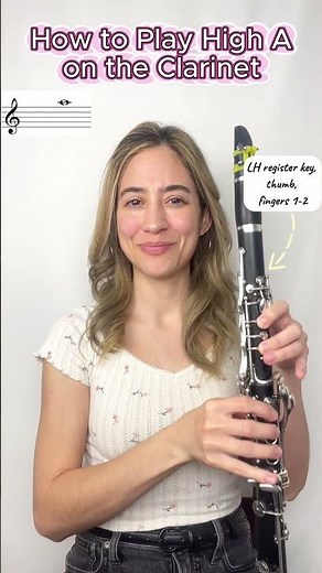 🎶How to Play High A on the Clarinet #clarinet #howtoplayclarinet #shorts