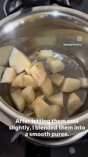 Day 13 | Pear Puree for 6+ Months Baby | Artha’s Food Journey | Easy Baby Food Recipe #babyplate