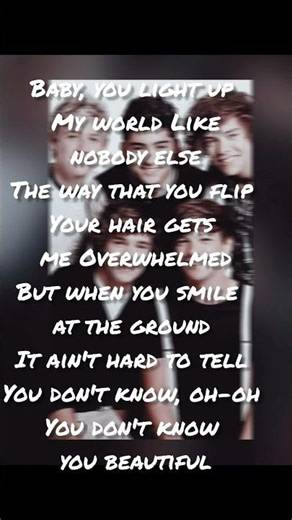 One Direction Lyrics ✨😍#music