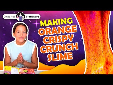 Watch how to make Orange Crispy Crunch Slime with the Neon Glow Slime Kit! 🍊