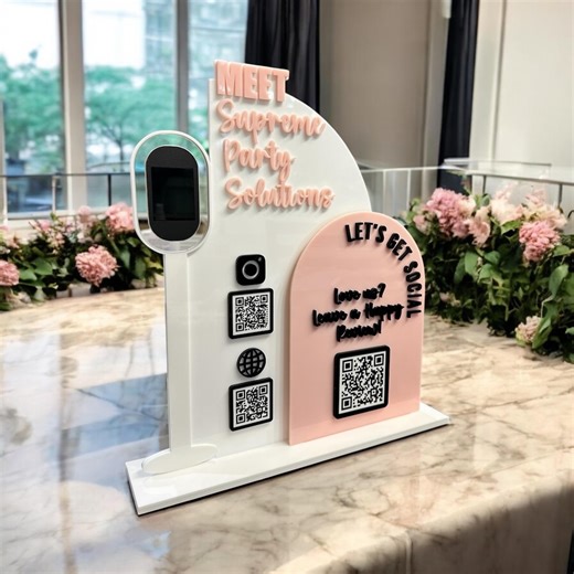 Double Arch Three QR Code Display for Events & Weddings - Etsy