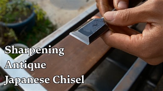 Sharpening a $1 antique Japanese chisel brings it back to life