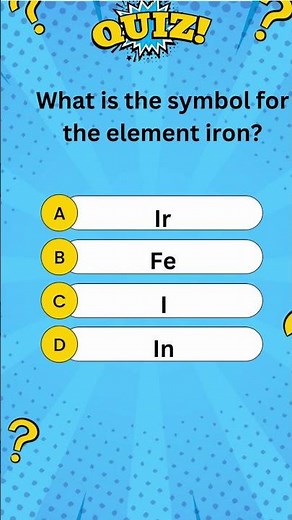 Scientific Name for Iron || Chemical Symbol of Iron Element.
