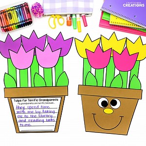 Grandparents Day Craft | Grandparents Day Writing Activities | Spring Tulip Craft | Template | Pattern | Kids Craft | Craft for Kids - Etsy Canada
