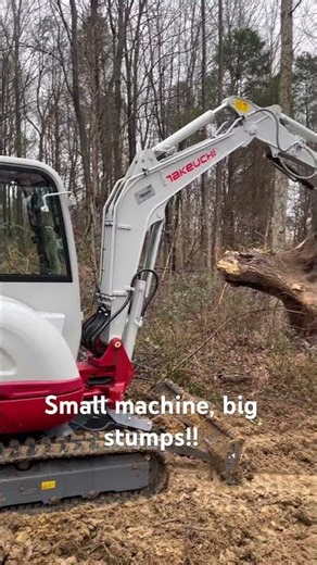 New custom stump ripper on the Takeuchi TB235-2!!#stumpremoval #takeuchi