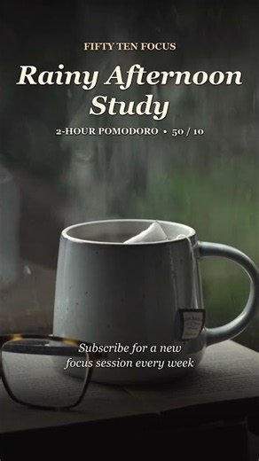 Rainy Afternoon Study ⏱️ Deep Focus Music #shorts