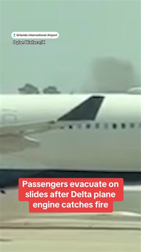 1.3M views · 6.2K reactions | Passengers had to evacuate on emergency slides after a Delta plane caught fire on the tarmac at Orlando International Airport on Monday, the FAA said. Delta Air Lines Flight 1213, bound for Atlanta, was pushing back from the gate for departure around 11:15 a.m. when an engine caught fire. There were no initial reports of injuries. https://cbsn.ws/4jKmEJa | CBS News | Facebook