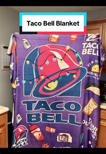 My daughter can always be found at the Taco Bell with the rest of the teenagers in town. I had to get this Taco Bell themed flannel blanket for her. She is going to love this oversized cozy blanket. #blanket #cozyblanket #throwblanket #warmblanket #tacobell