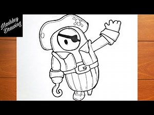 How to Draw Fall Guys Skins - The Pirate